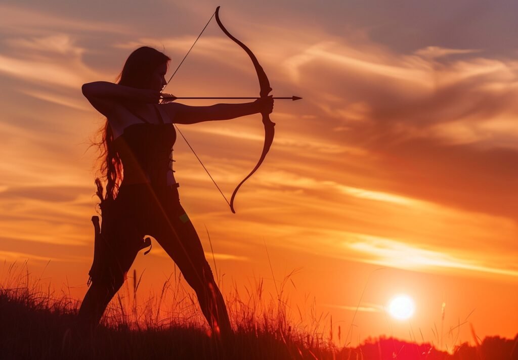 ai generated, woman, archery