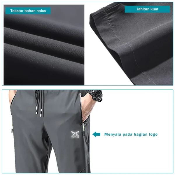 Elfs Active Running Pants - Celana Panjang Ringan Lari Jogging Marathon - Image 5