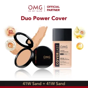 [Tasya Farasya Approved!] OMG FAVOURITE BUNDLE! Duo Power Cover (Foundation + Bedak Padat) – Paket Makeup Isi 2 High Coverage