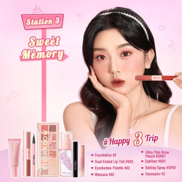 【Happy 3 Journey】PINKFLASH 3rd Anniversary 8PCS Makeup Sets Beauty Set Makeup kit Face Makeup - Image 3
