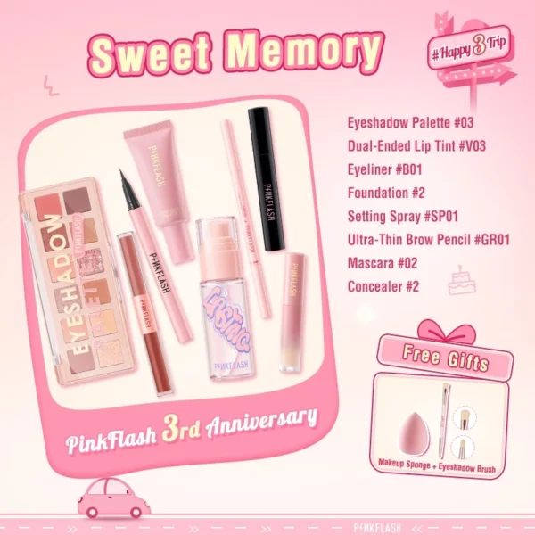 【Happy 3 Journey】PINKFLASH 3rd Anniversary 8PCS Makeup Sets Beauty Set Makeup kit Face Makeup - Image 5