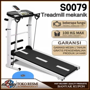 e-Buy Treadmill Manual Multifungsi 16 in 1 Treadmill – Alat Fitness/Treadmill Yang Tidak Mengkonsumsi Baterai