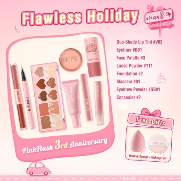 【Happy 3 Journey】PINKFLASH 3rd Anniversary 8PCS Makeup Sets Beauty Set Makeup kit Face Makeup - Image 6