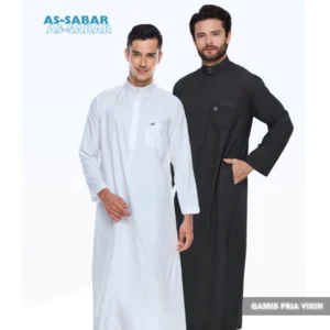 Assabar – Gamis Pria Terbaru baju gamis koko pria Pakaian Islami Laki Laki Jubah Modern Elegan Tren Jubah Pria Terkini – Polos Viskin