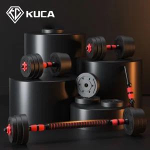 KUCA Dumbbell Set 20kg 30 kg40 kg Peralatan Fitness Barbel Set Dengan Perlindungan Lingkungan [ Garansi lima tahun ]