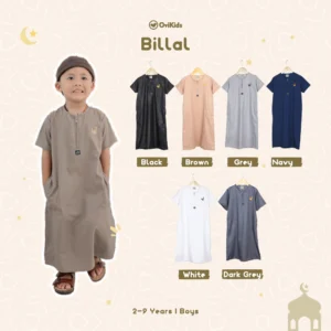 OVIKIDS Bilal – Jubah Anak Laki Laki Gamis Anak Laki Laki Baju Koko Anak 2-9 Tahun