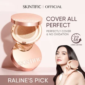 SKINTIFIC – Cover All Perfect Cushion 11ml | Cushion Foundation Concealer Primer Skin Tint Foundation Make Up BB Cream Kosmetik Refill