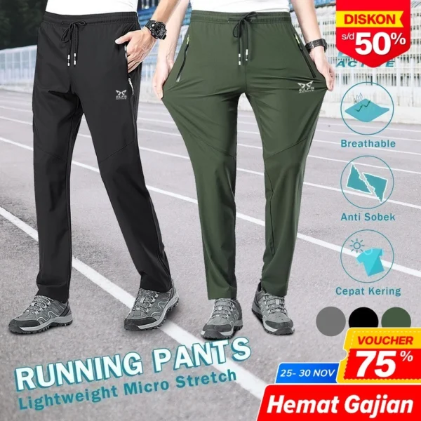 Elfs Active Running Pants - Celana Panjang Ringan Lari Jogging Marathon - Image 7