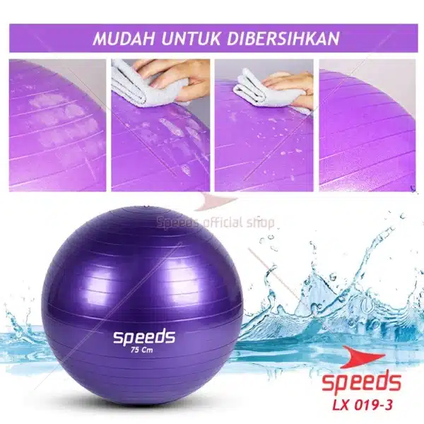 SPEEDS Gym Ball fitness 75 cm / Bola Gym / Bola yoga alat olahraga (Bonus Pompa) Gymball 019-3 - Image 6