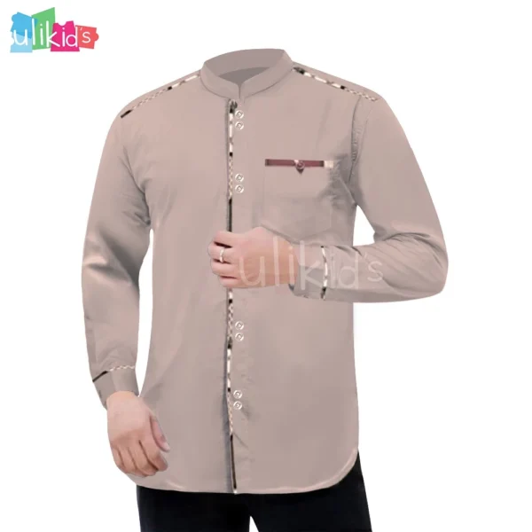 Ulikids Baju Koko Dewasa Muslim Kombinasi Batik Lengan Panjang Bahan Adem Serap Keringat Terkini - Image 5