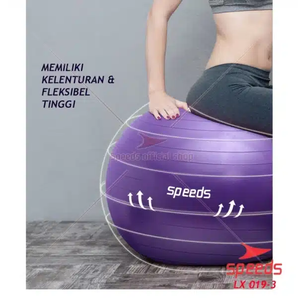 SPEEDS Gym Ball fitness 75 cm / Bola Gym / Bola yoga alat olahraga (Bonus Pompa) Gymball 019-3 - Image 9