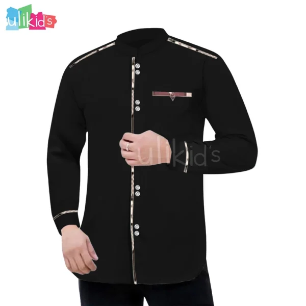 Ulikids Baju Koko Dewasa Muslim Kombinasi Batik Lengan Panjang Bahan Adem Serap Keringat Terkini - Image 6