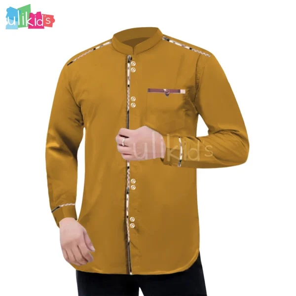 Ulikids Baju Koko Dewasa Muslim Kombinasi Batik Lengan Panjang Bahan Adem Serap Keringat Terkini - Image 8