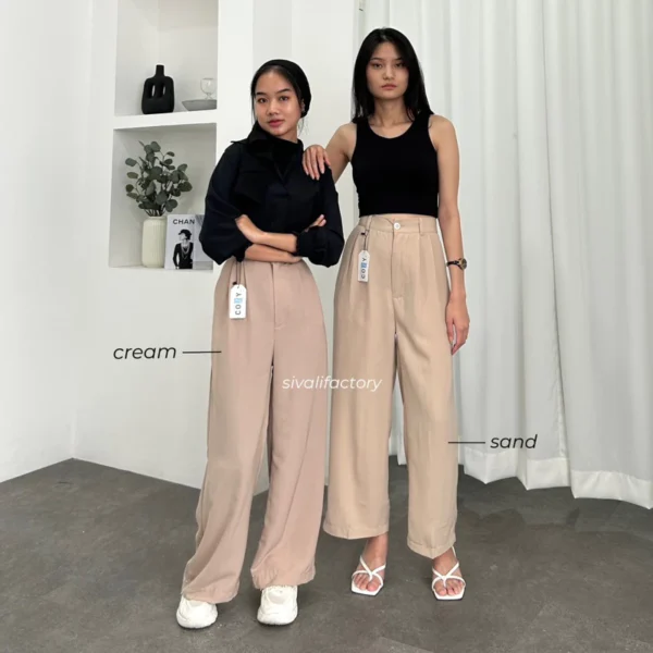 SIVALI Loose Pants 332 PETITE SIZE - Celana Kulot Polyester Anti Kusut - Trousers Kantor Formal / Casual - Image 6
