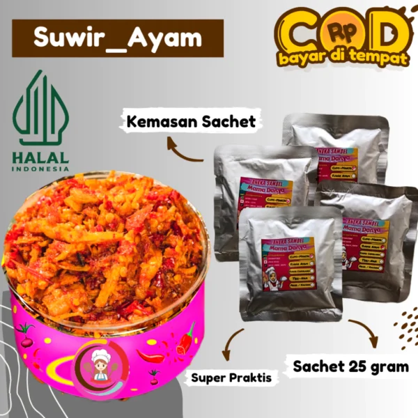 [SACHET] SAMBEL CUMI MANJA SAMBAL FRESH SOTONG ASIN SUWIR CAKALANG AYAM TUNA TONGKOL PECEL KACANG TERI SUWIR - Image 7