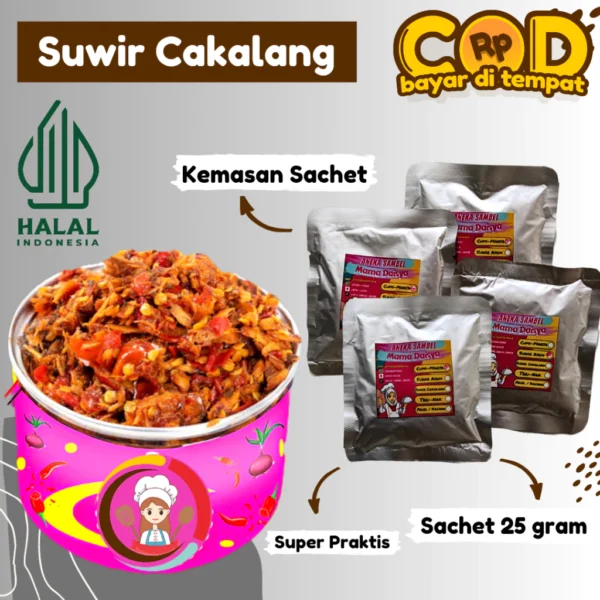 [SACHET] SAMBEL CUMI MANJA SAMBAL FRESH SOTONG ASIN SUWIR CAKALANG AYAM TUNA TONGKOL PECEL KACANG TERI SUWIR - Image 6