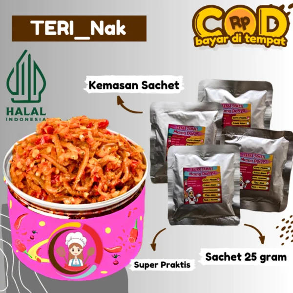 [SACHET] SAMBEL CUMI MANJA SAMBAL FRESH SOTONG ASIN SUWIR CAKALANG AYAM TUNA TONGKOL PECEL KACANG TERI SUWIR - Image 4