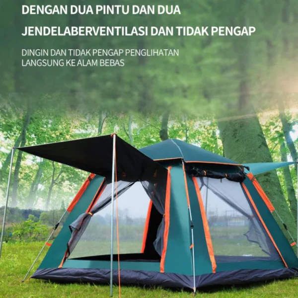 EBUY Tenda Camping Kapasitas 4-6 Orang Tenda Gunung Outdoor dan Indoor Tenda Otomatis - Image 5