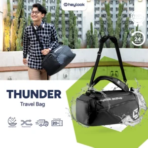 HEYLOOK Official – Travelbag Pria Multyfungsi 3 in 1 THUNDER Duffle Bag Tas Gym Travel Bag Tas Fitness Tas Futsal Tas Pulang