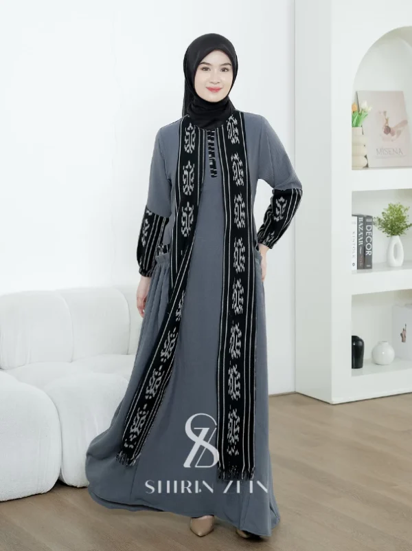 ShirinZein - Gamis Dress Alfinna Kondangan Terbaru Lebaran Wanita Busui & Wudhu Friendly - Image 2