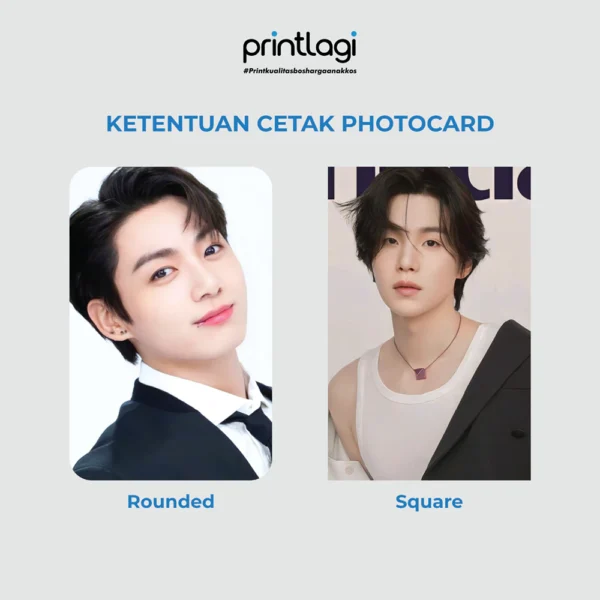 Cetak Photocard Hologram / Kpop Freebies / Cetak Lomocard / Postcard Hologram Rainbow / Bahan Tebal - Image 5