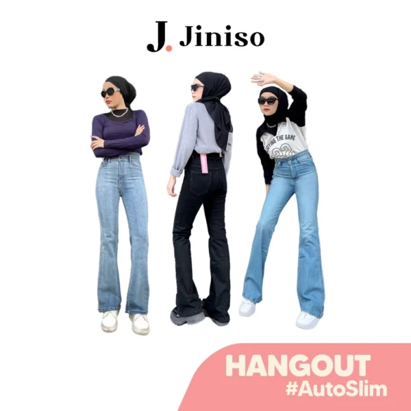 JINISO - Ultra Highwaist Cutbray Stretch Jeans HANGOUT - Image 5