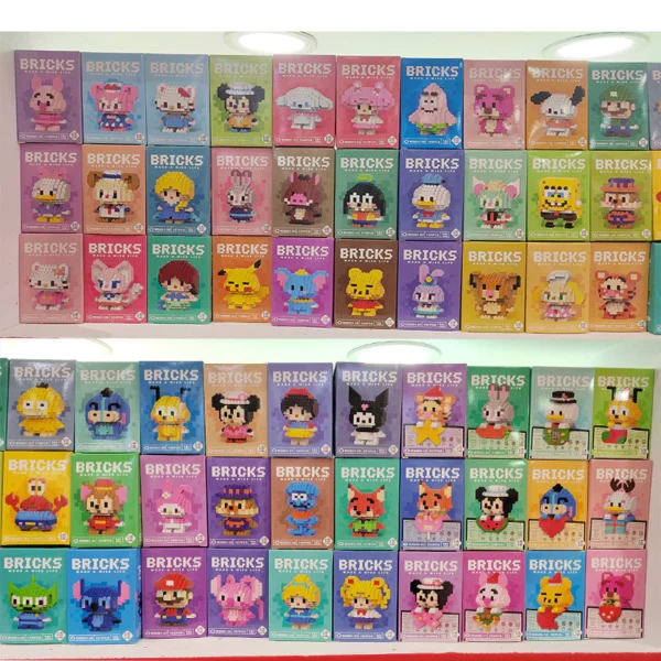ZhengBo Mainan Bricks karakter kartun DIY Sanrio Mini Nano Block Puzzle Mainan Anak Perempuan - Image 5