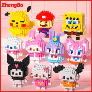 ZhengBo Mainan Bricks karakter kartun DIY Sanrio Mini Nano Block Puzzle Mainan Anak Perempuan