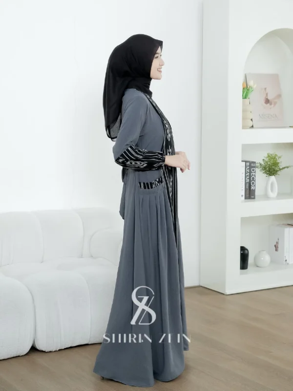 ShirinZein - Gamis Dress Alfinna Kondangan Terbaru Lebaran Wanita Busui & Wudhu Friendly - Image 4