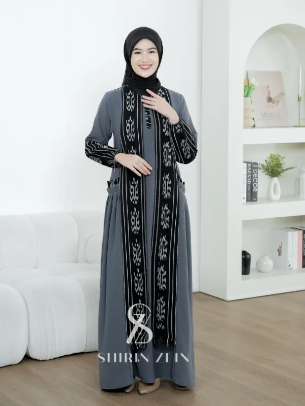 ShirinZein - Gamis Dress Alfinna Kondangan Terbaru Lebaran Wanita Busui & Wudhu Friendly - Image 5