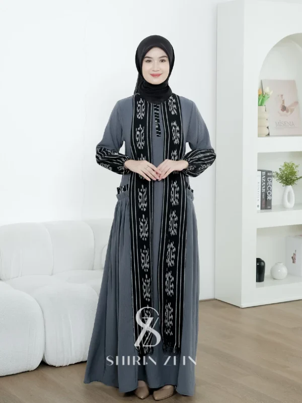 ShirinZein - Gamis Dress Alfinna Kondangan Terbaru Lebaran Wanita Busui & Wudhu Friendly - Image 7