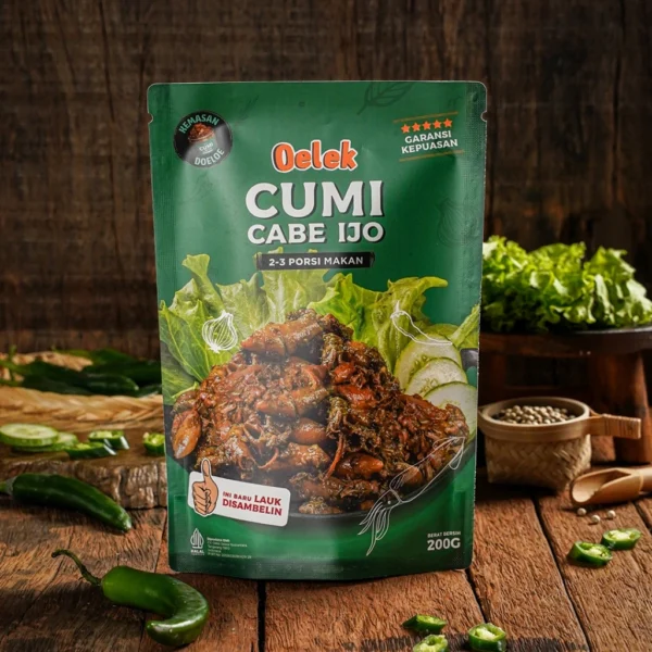 Oelek Cumi Cabe Ijo Oelek / Lauk Cumi Cabai ijo / Lauk Siap Saji - Image 7