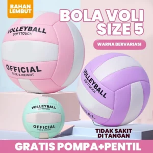 BBAK Bola Voli Size 5 | Bola Volly Bahan Tebal Tidak Menyakiti Tangan GRATIS POMPA PENTIL