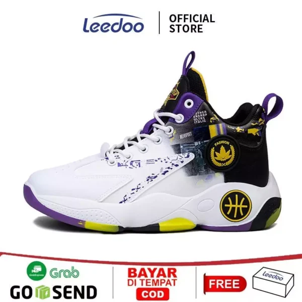 Leedoo Sepatu Basket Olahraga Lari Casual Fashion Kekinian Kasual Outdoor Shoes Sepatu Basket Pria Wanita MB101