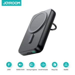 JOYROOM W050 Magnetic Magsafe Wireless Power Bank 20W with Ring Holder 10000mAh