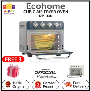 ECOHOME Cubic Air Fryer Oven – Noble Series EAF-888 Low Watt