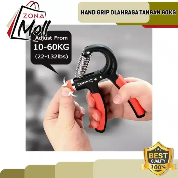 ZM HANDGRIP ADJUSTABLE 5-60KG GRIP TANGAN ALAT LATIHAN OTOT LENGAN - Image 2