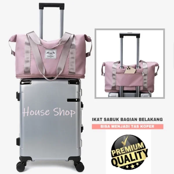 HS-0210 Tas Travel Portable Olahraga Waterproof-Tas Traveling Bag Duffel -Tas Motif Lipat Travel - Image 8