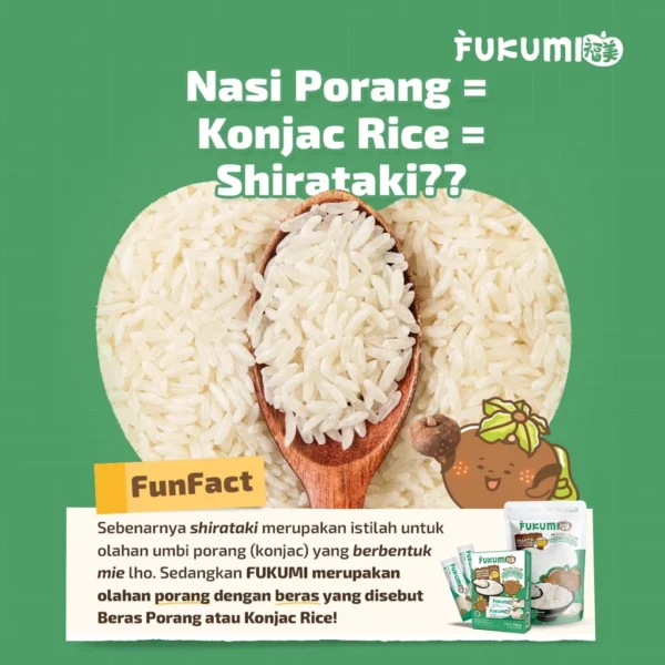 FUKUMI Beras Porang Pouch 1 Kg - Shirataki / Konjac Rice - Image 6