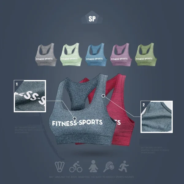 Baju Gym Wanita One Set Olahraga Senam Setelan Kekinian Import Training Highwaist Joger Celana Pendek Bra Sport Kaos Bh Running - Image 3