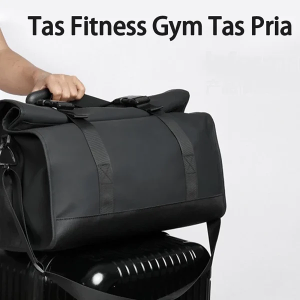 Freeknight Tas Fitness Gym Pria Tas Travel Bag Tas Olahraga Waterproof Duffel Bag Tas Travel Lipat Hitam TTB120 - Image 9