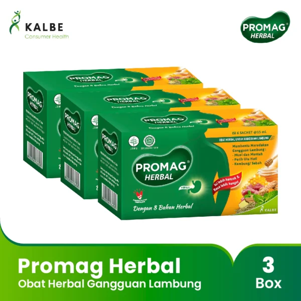 Promag Obat Herbal Untuk Gangguan Lambung Box @ 6 Sachet - Image 3