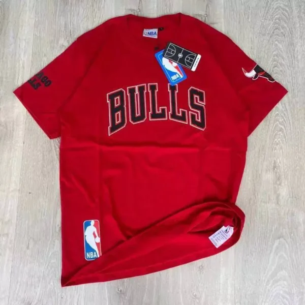 Kaos Pria Chicago Bulls T-shirt Baju Kaos Distro Lengan Pendek Atasan Pria Wanita - Image 10