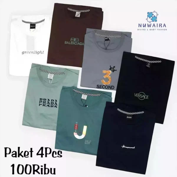 Paket 4 PC 100RB Kaos Mix Brand Matahari Kaos Pria 4 Pcs 100 Ribu | Kaos Pria | Kaos Distro Pria | - Image 10