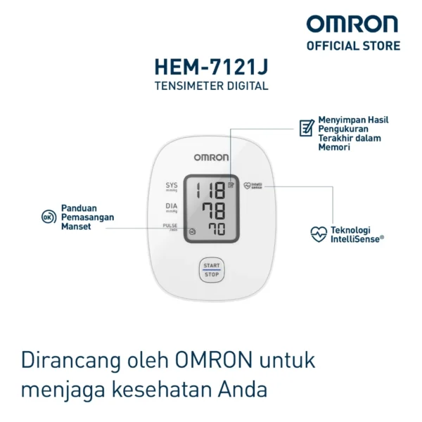 OMRON Blood Pressure Monitor HEM 7121J Tensimeter Digital - Image 3