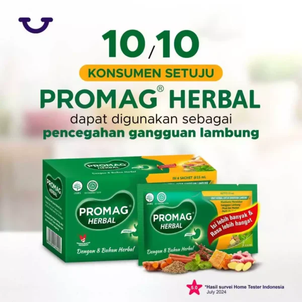 Promag Obat Herbal Untuk Gangguan Lambung Box @ 6 Sachet - Image 5