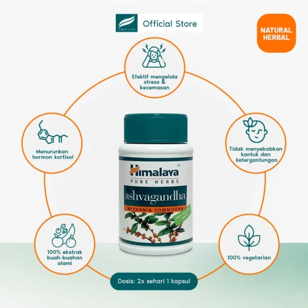 Buy 1 Get 1 | Himalaya Ashwaganda 60 Kapsul - Bantu Atasi Stress dan Anxiety - Image 4