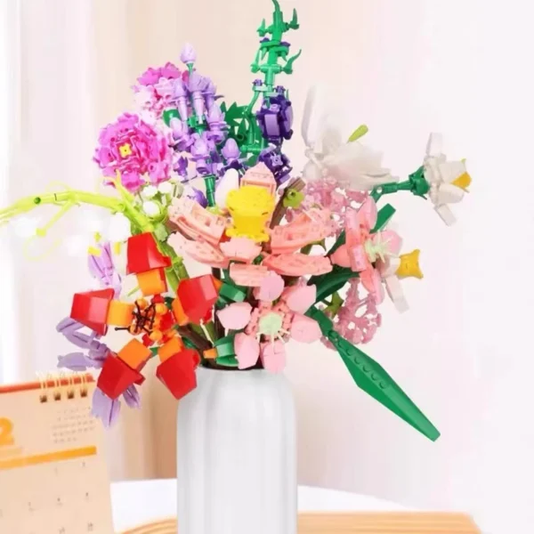 MEKANSM Bouquet Bunga/Bricks Bunga/Flower Block Toys/Flower Bricks Plant Collection Flower Bouquet - Image 5