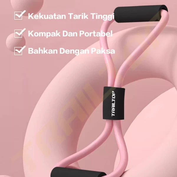 Trailtop Tali Stretching Karet Gym Alat Olahraga Di Yoga Resistance Band Alat Gym Di Rumah - Image 6