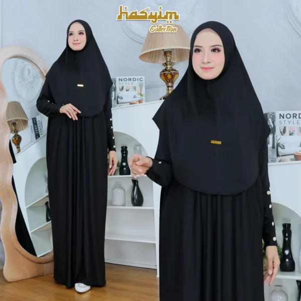 Keiyra Abaya Jersy Set Hijab Material Jersy abaya set Basic,gamis plain umrah daily jersey korea - Image 8